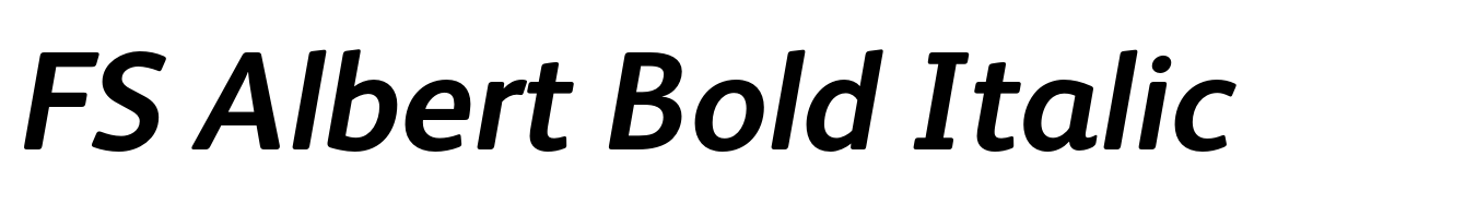 FS Albert Bold Italic